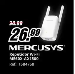 MediaMarkt MERCUSYS Repetidor Wi-Fi ME60X-AX1500 oferta