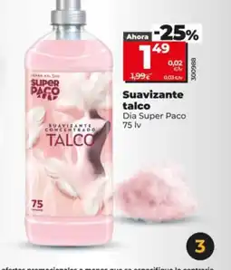 Dia DIA SUPER PACO Suavizante talco oferta
