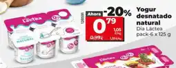 Dia DIA LÁCTEA Yogur desnatado natural oferta