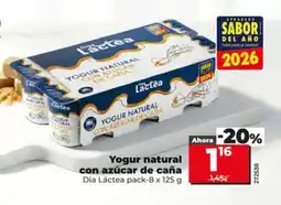 Dia DIA LÁCTEA Yogur natural con azúcar de caña oferta