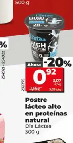 Dia DIA LÁCTEA Postre en proteínas natural oferta