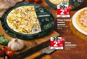 Dia DIA AL PUNTO Pizza carbonara oferta