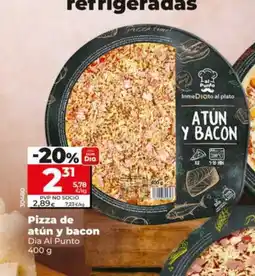 Dia DIA AL PUNTO Pizza de atún y bacon oferta