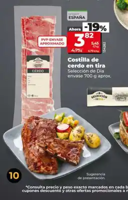 Dia SELECCIÓN DE DIA Costilla de cerdo en tira oferta