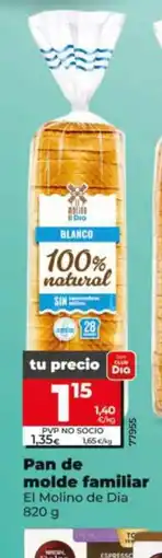 Dia EL MOLINO DE DIA Pan de molde familiar oferta