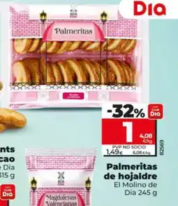 Dia EL MOLINO DE DIA Palmeritas de hojaldre oferta