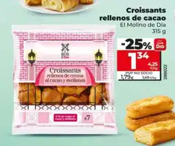 Dia EL MOLINO DE DIA Croissants rellenos de cacao oferta