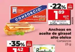 Dia CONSORCIO Anchoas en aceite de girasol alto oleico oferta
