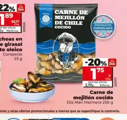 Dia DIA MARI MARINERA Carne de mejillón cocido oferta