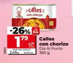 Dia DIA AL PUNTO Callos con chorizo oferta