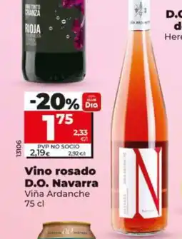Dia VIÑA ARDANCHE Vino rosado D.O. Navarra oferta