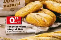 Dia EL MOLINO DE DIA Panecillo viena integral 50% oferta