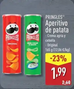 ALDI PRINGLES Aperitivo de patata oferta