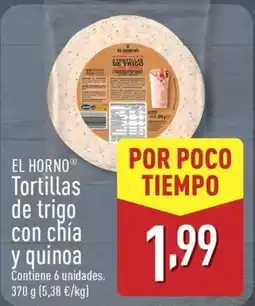 ALDI EL HORNO Tortillas de trigo con chía y quinoa oferta