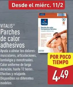 ALDI VITALIS Parches de calor adhesivos oferta