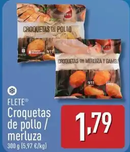 ALDI FLETE Croquetas de pollo / merluza oferta