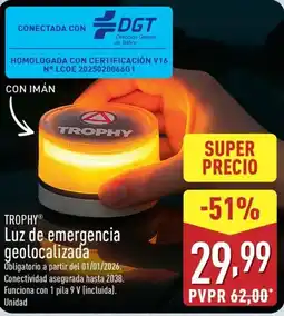 ALDI TROPHY Luz de emergencia geolocalizada oferta