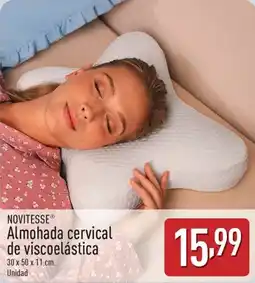 ALDI NOVITESSE Almohada cervical de viscoelástica oferta