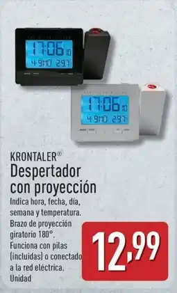 ALDI KRONTALER Despertador con proyección oferta