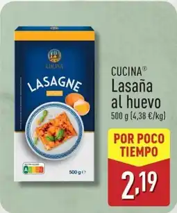 ALDI CUCINA Lasaña al huevo oferta