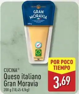 ALDI CUCINA Queso italiano Gran Moravia oferta