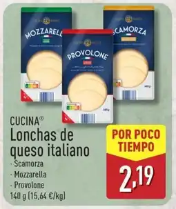 ALDI CUCINA Lonchas de queso italiano oferta
