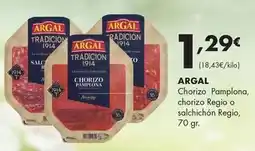 Supermercados Lupa Argal - chorizo pamplona chorizo regio o salchichon regio oferta