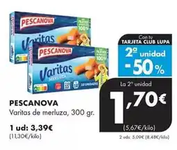 Supermercados Lupa Pescanova - varitas de merluza oferta