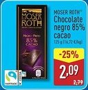 ALDI MOSER ROTH Chocolate negro 85% cacao oferta