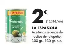 Supermercados Lupa La española - aceitunas rellenas de trocitos de jalapeño oferta