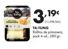 Supermercados Lupa Ta tung - rollitos de primavera oferta