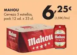 Supermercados Lupa Mahou - cerveza 5 estrellas oferta