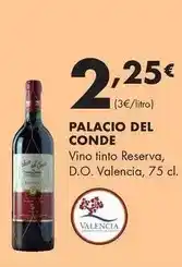 Supermercados Lupa Palacio del conde - vino tinto reserva, d.o. valencia oferta