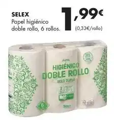 Supermercados Lupa Selex - papel higiénico doble rollo oferta