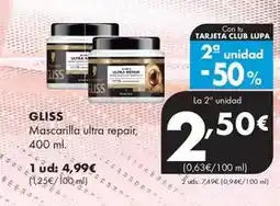 Supermercados Lupa Gliss - mascarilla ultra repair oferta