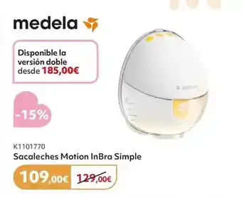 Medela - sacaleches motion inbra simple