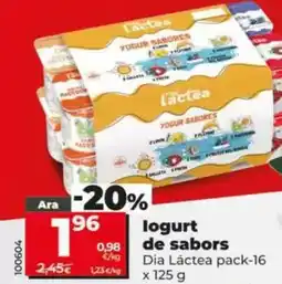Dia Dia lactea - yogur de sabores oferta