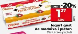 Dia Dia lactea - yogur sabor a fresa y platano oferta