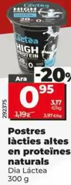 Dia Dia lactea - postre lacteo alto en proteinas natural oferta