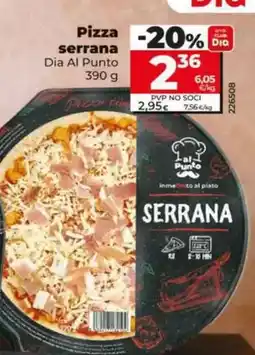 Dia Dia al punto - pizza serrana oferta