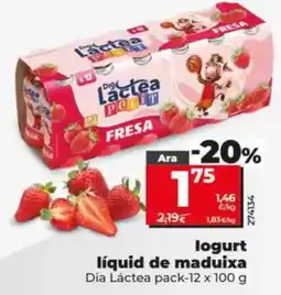 Dia Dia lactea - yogur liquido de fresa oferta