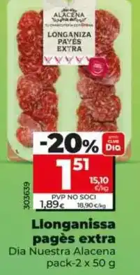Dia Dia nuestra alacena - longaniza payes extra oferta