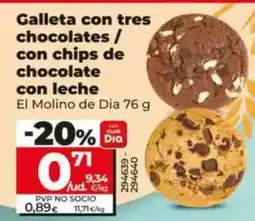 Dia El molino de dia - galleta con tres chocolates oferta