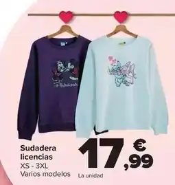 Carrefour Sudadera licencias oferta