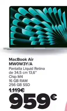 Carrefour Apple - macbook air mw0w3y/a oferta