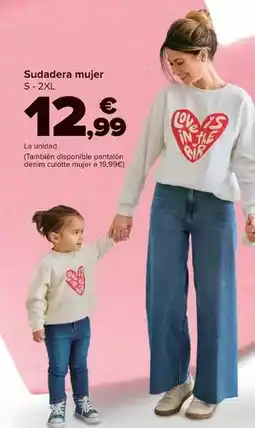 Carrefour Tex - sudadera mujer oferta