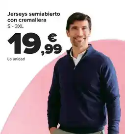 Carrefour Jerseys semiabierto con cremallera oferta