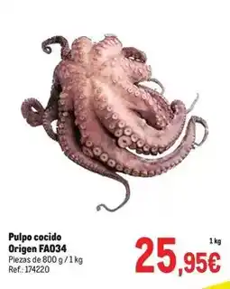 Makro Pulpo cocido origen fa034 oferta
