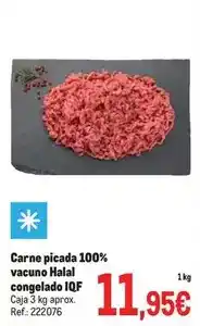 Makro Carne picada 100% vacuno halal congelado iqf oferta