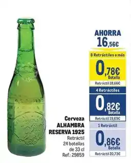 Makro Alhambra - cerveza reserva 1925 oferta